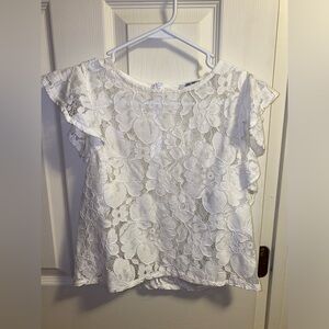 NWOT white Zara lace top